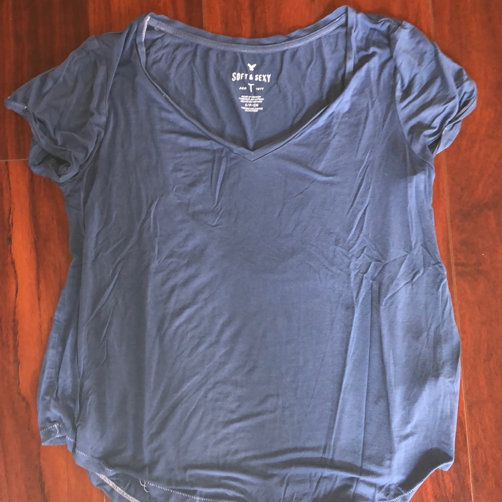 Blue tee
